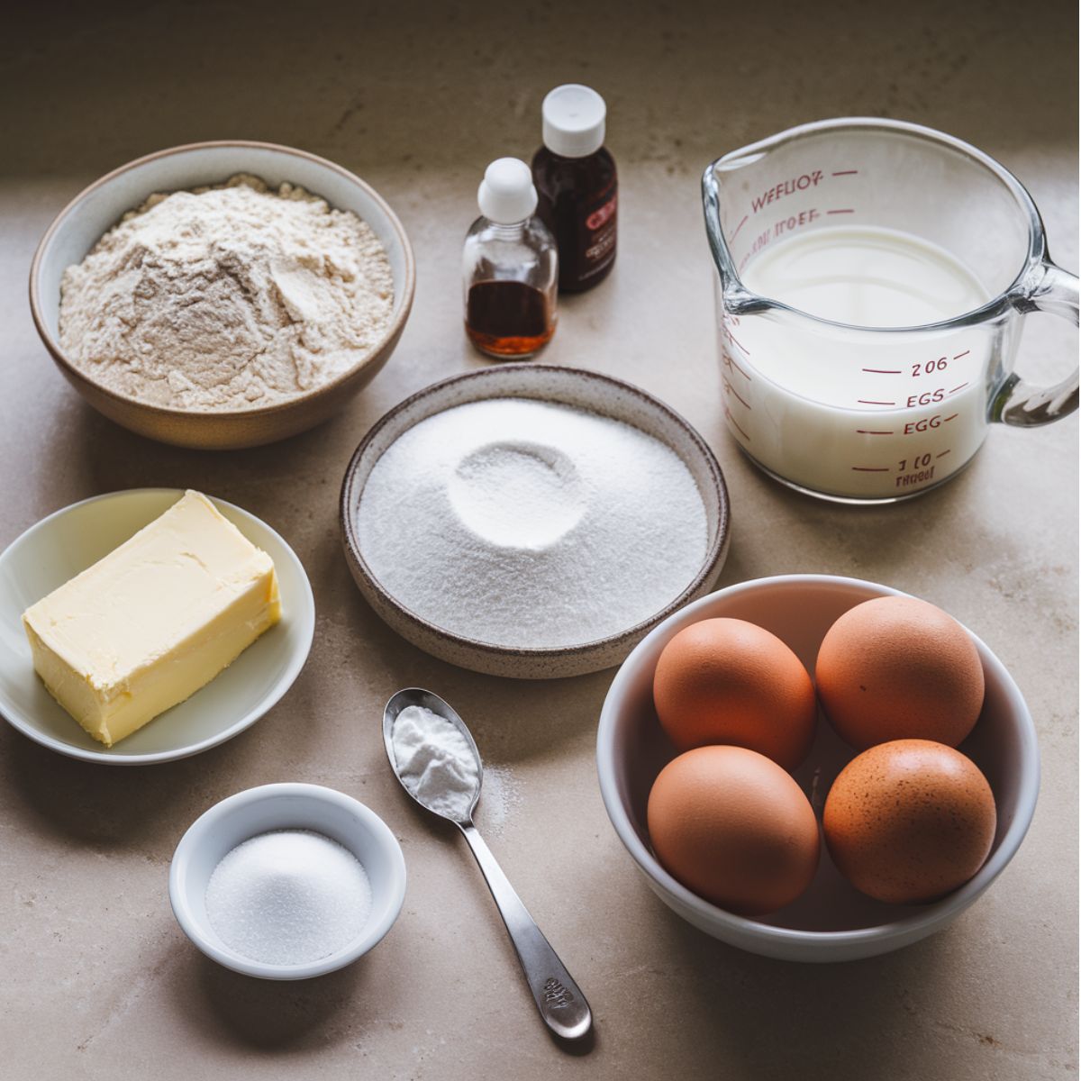 Ingredients
For the Vanilla Cake Layers