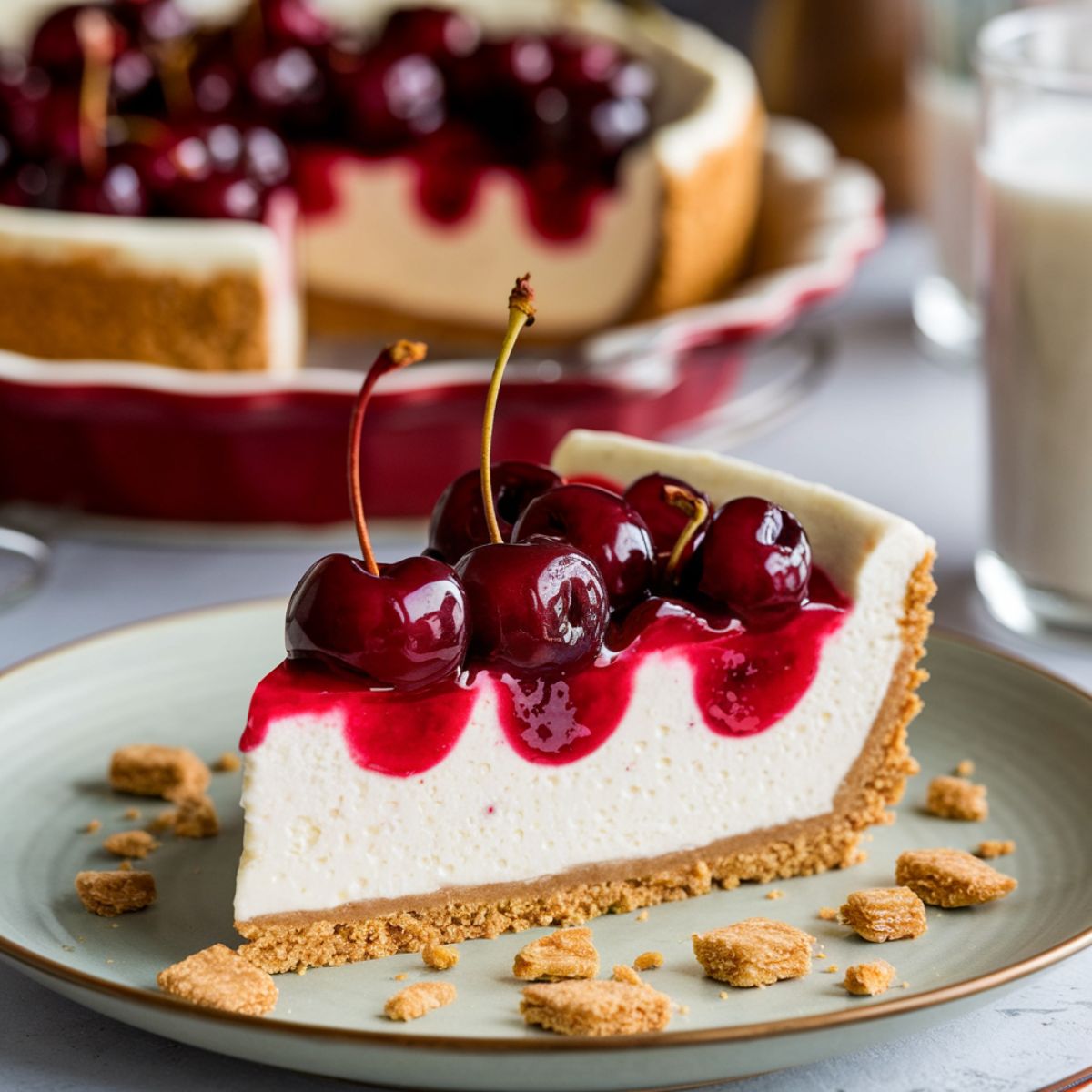 Easy No-Bake Cherry Cheesecake Recipe