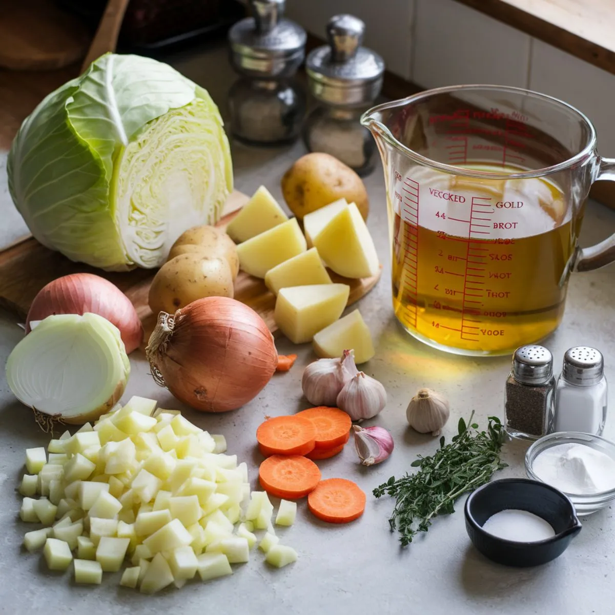 Cabbage Potato Soup Recipe Ingredients