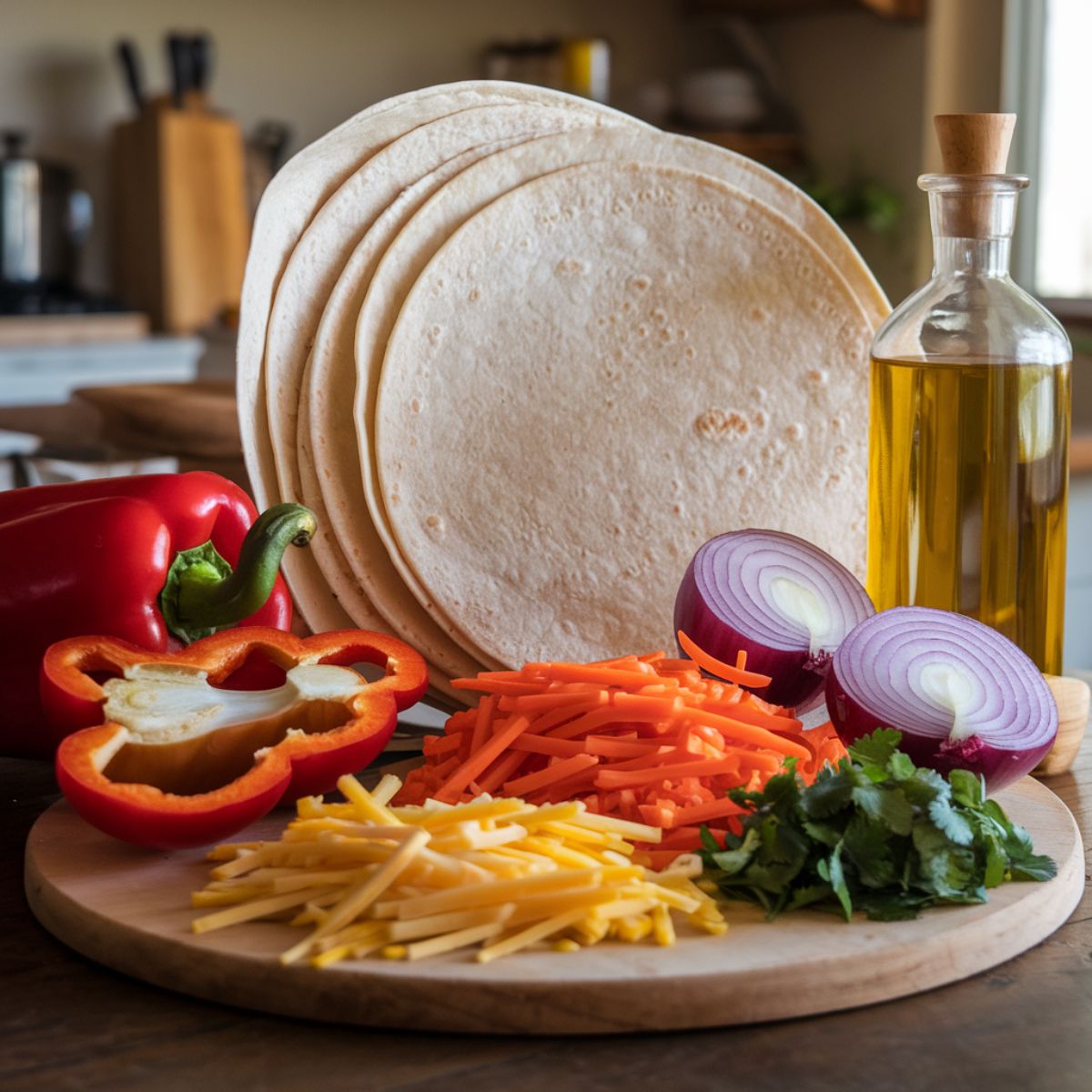 Shrimp Quesadilla Recipe Ingredients Assembly