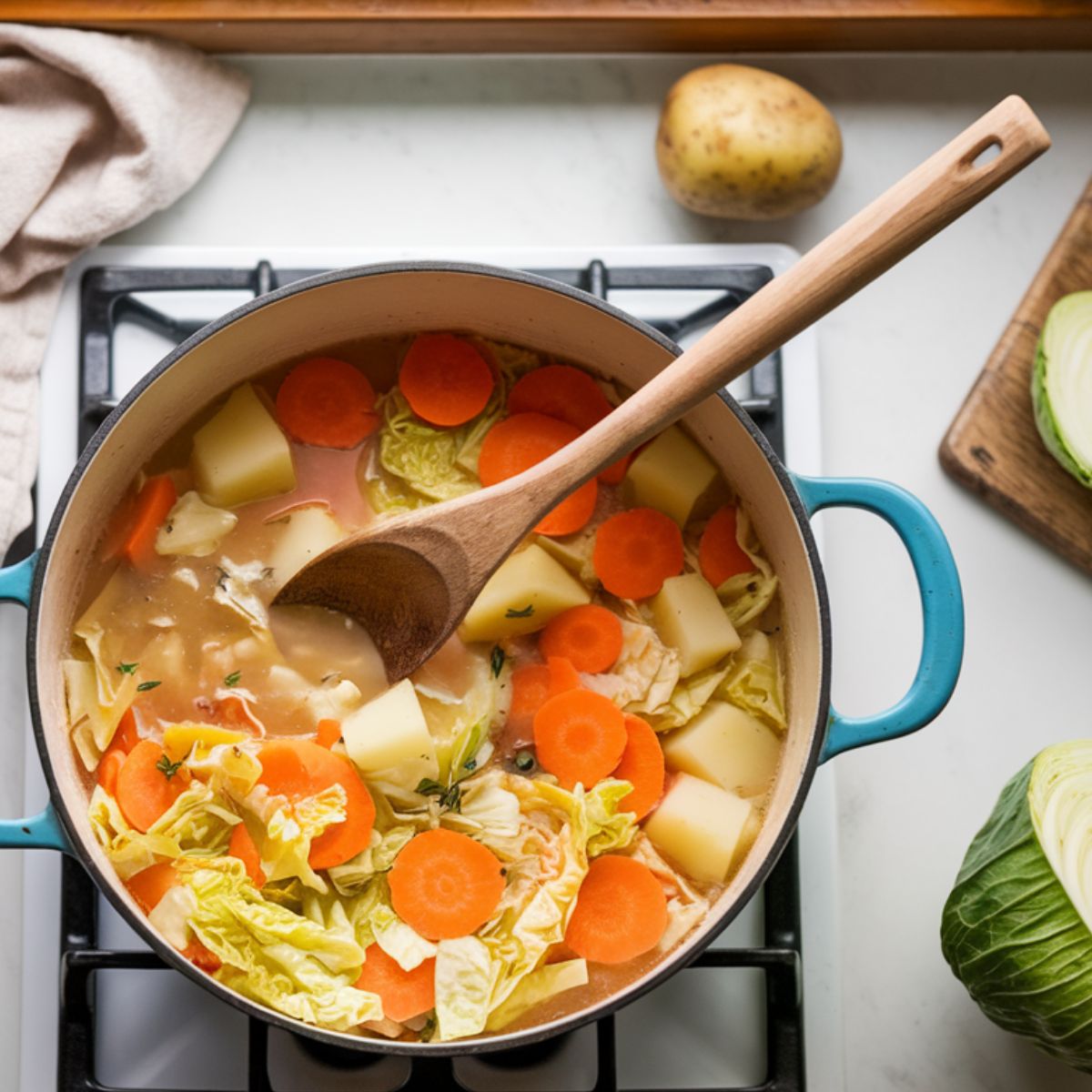 Homemade Cabbage Potato Soup Recipe