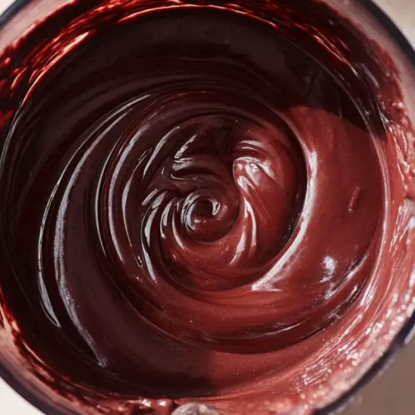 Smoothie swirling inside the blender mid-blend.