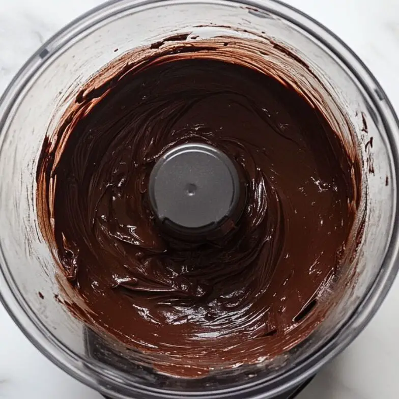 Blending chocolate avocado mousse with maple syrup and vanilla